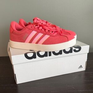 Adidas Women's Coral and Pink Sneakers